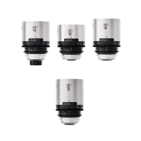 BLAZAR Remus 1.5x Full Frame Anamorphic 4-Lens A-Set (33/50/85/125mm, PL, Silver Flare)